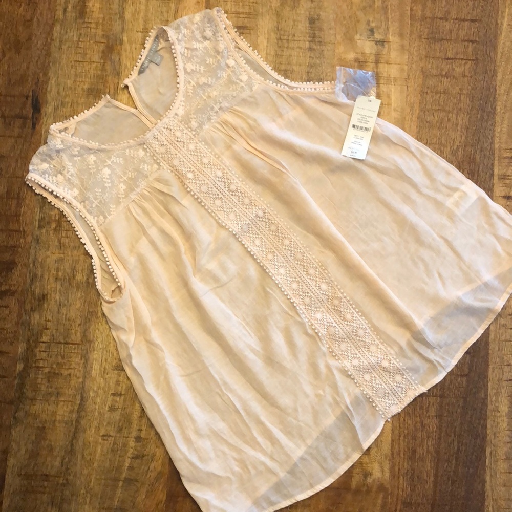 Sheer sleeveless blouse